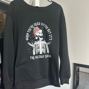 SHEIN Black Holiday Sweatshirt